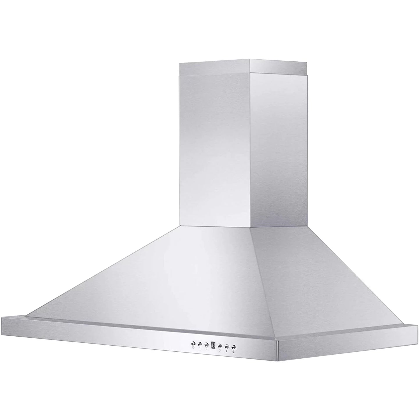 ZLINE KB-48 48 Inch 400 CFM Mounted Wall Ductless Crown Molding Range Hood with LED Lights and 4 Speed Exhaust Fans, Stainless Steel